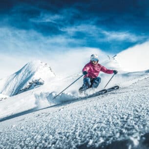 Ski fahren in Kaprun am Kitzsteinhorn Gletscher