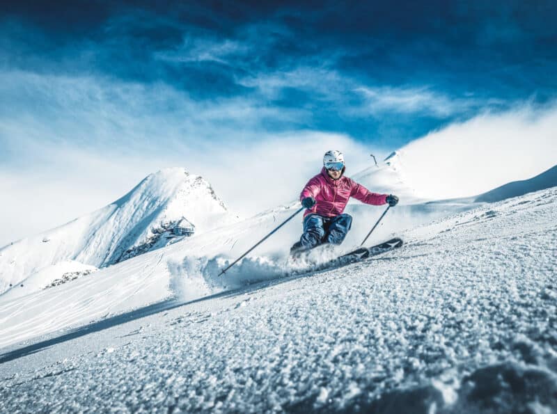 Ski fahren in Kaprun am Kitzsteinhorn Gletscher