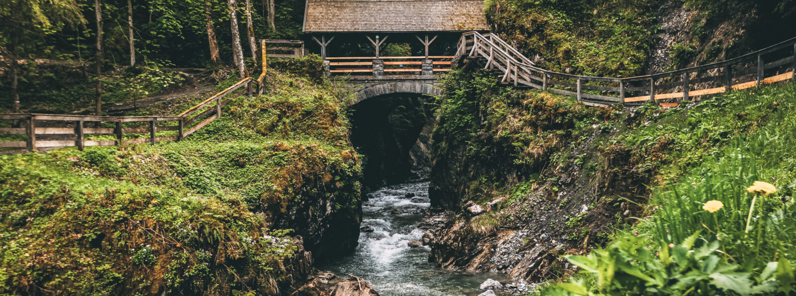 beautiful picture of the entrance of sigmund thun gorge kaprun