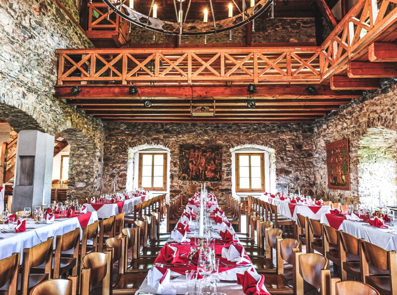 Caterings and big parties at the castle Kaprun